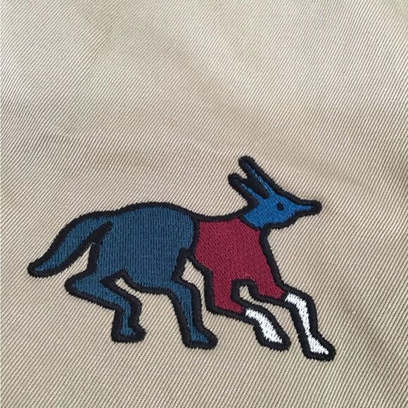 Parra Anxious Dog Jacket Tan Bomber Jackets Size Medium - Picture 3 of 16